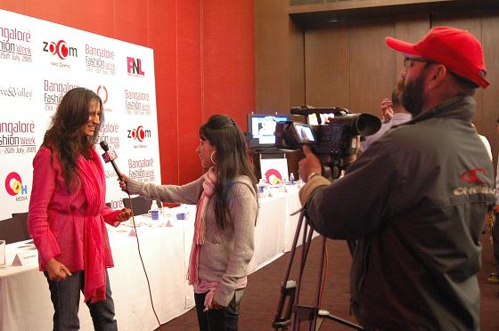 Sheetal Sharma Being Interviewed
